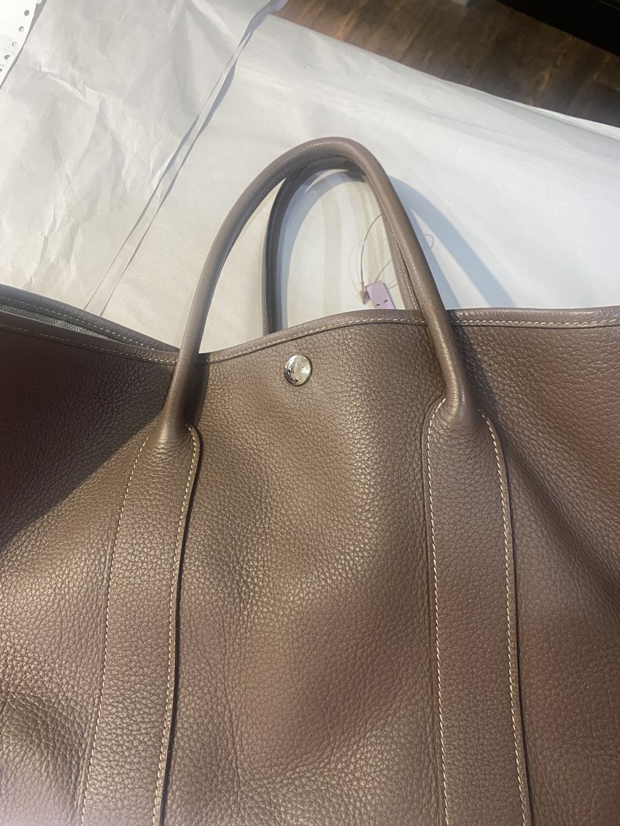 Hermès Garden Party 大象灰托特 處理後