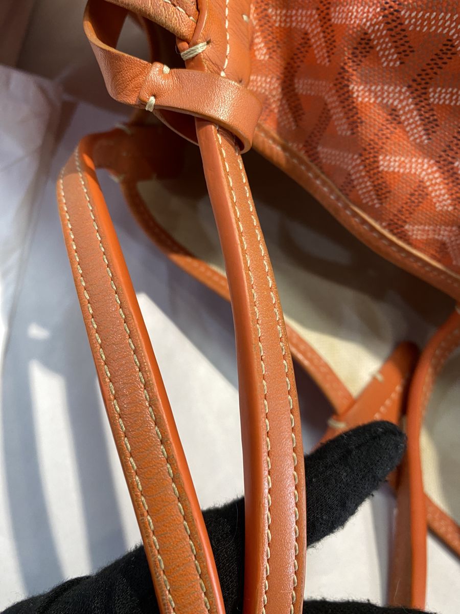 Goyard 橘色提把 · 染色修復 處理後